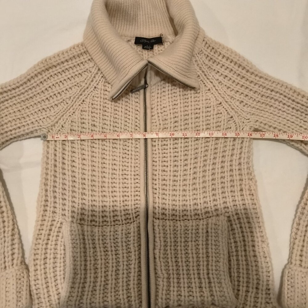 Christopher Pischer wool/cashmere cream cardigan sweater size S - Picture 4 of 8